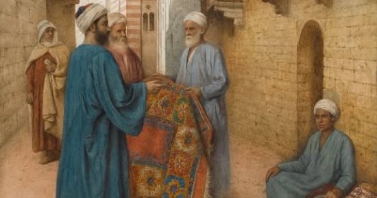 الأعمال الفنية للأجانب والمستشرقين عن مصر.. لوحة بائعى السجاد