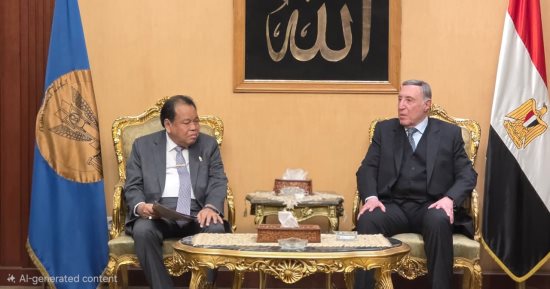 رئيس المحكمة الدستورية العليا يستقبل نظيره الإندونيسى لبحث تعزيز التعاون