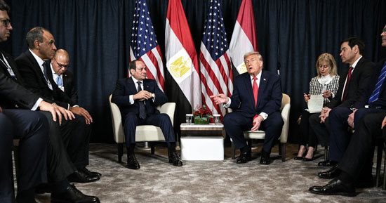 ترامب: لدينا علاقات رائعة مع مصر.. وسنتعاون بشأن سد النهضة الإثيوبي