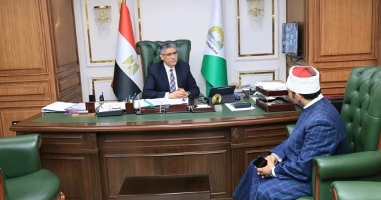 محافظ الجيزة يلتقى مدير عام منطقة وعظ الجيزة الجديد