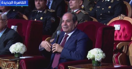 الرئيس السيسى عن اصطفاف قوات الداخلية: دول أبناء بلدنا لحماية مصر