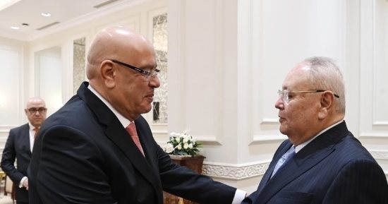 رئيس مجلس النواب يستقبل رئيس مجلس الدولة في زيارة تهنئة رسمية بالعاصمة الجديدة