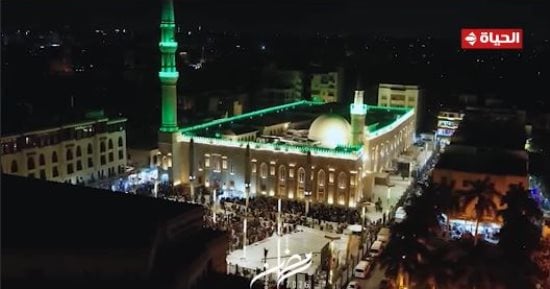بث مباشر لصلاة التراويح من مسجد الحسين على قناة الحياة في رمضان