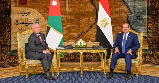 الرئيس السيسى يشدد فى اتصاله بملك الأردن على مخاطر التصعيد على الأمن والاستقرار الإقليمى والدولى  
