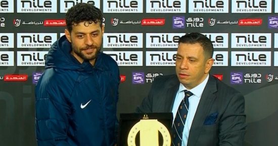 مصطفى شلبي رجل مباراة الأهلي والبنك في الدوري