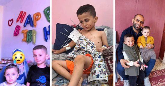 من غرفة نوم إلى مسرح إبادة.. قصة الطفل مصطفى الناجى الوحيد من مجزرة مخيم المغازي.. سمي على اسم جده ليحمل الحياة فصار شاهدا على استشهاد والداه وشقيقته.. وجده: حرمانه من العلاج امتداد مباشر للمذابح فى غزة