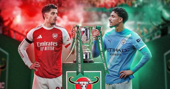 موعد مباراة أرسنال ضد مانشستر سيتي في نهائي كأس الرابطة الإنجليزية
