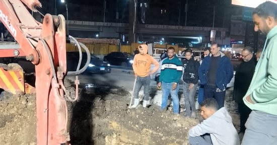 محافظ الجيزة يتابع تحويل خط مياه متعارض مع مسار مونوريل 6 أكتوبر بالعجوزة