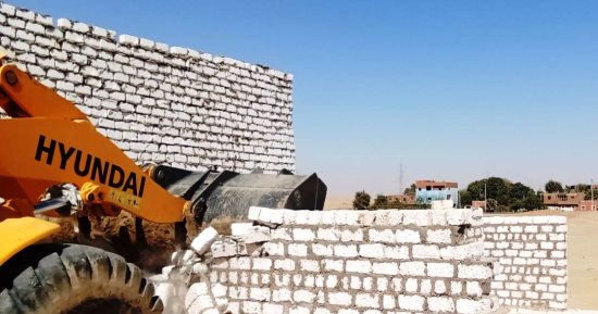 إزالة 390 حالة على أراضى أملاك الدولة فى أسوان