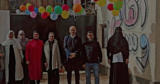 احتفالية استقبال طلاب مدرسة شباب طموه فى أول يوم دراسى بالترم الثانى