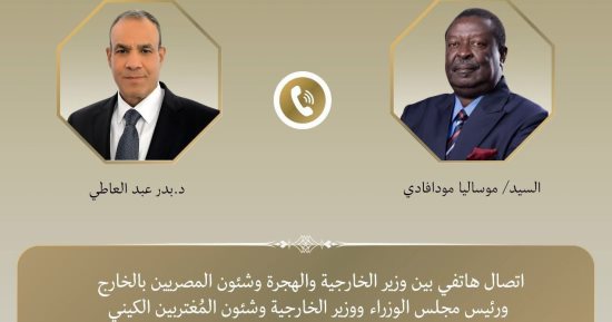 وزير الخارجية يؤكد لنظيره الكينى أهمية التعاون في نهر النيل لتحقيق المنفعة المشتركة