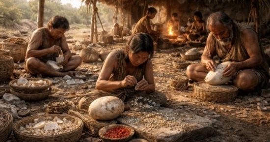 اكتشاف ورشة عمل لصناعة قشور بيض النعام عمرها 26 ألف عام