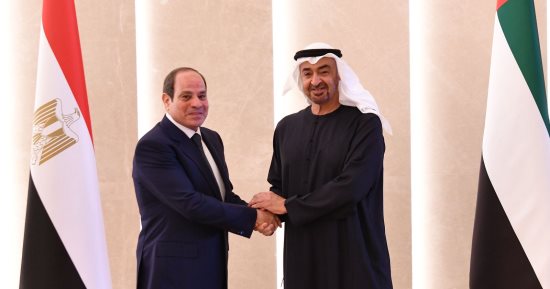الشيخ محمد بن زايد يؤكد حرص الإمارات على دفع العلاقات مع مصر إلى آفاق أرحب