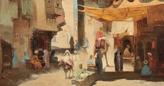 لوحات الأجانب فى مصر.. منظر من القاهرة للفرنسى جودفروى دى هاجمان
