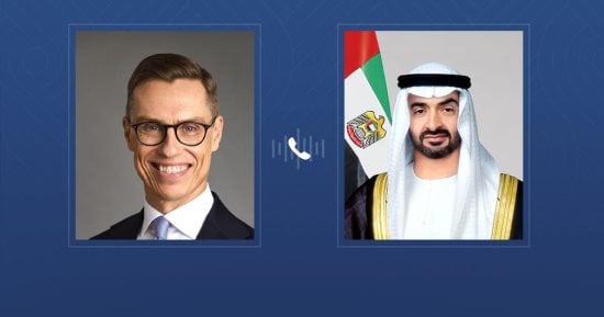 رئيسا فنلندا والإمارات يبحثان هاتفيا علاقات التعاون