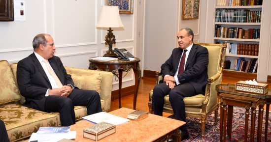 وزير الخارجية يستقبل رئيس الجامعة البريطانية فى مصر