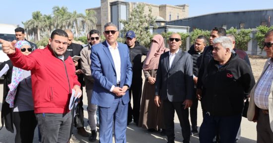 محافظ الجيزة يتفقد أعمال تطوير ورصف طرق المنطقة الصناعية بأبو رواش