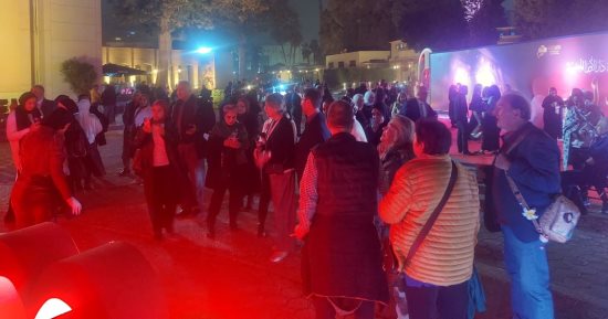 إقبال الجمهور على أبواب الأوبرا قبل بدء ليلة عيد الحب الثانية