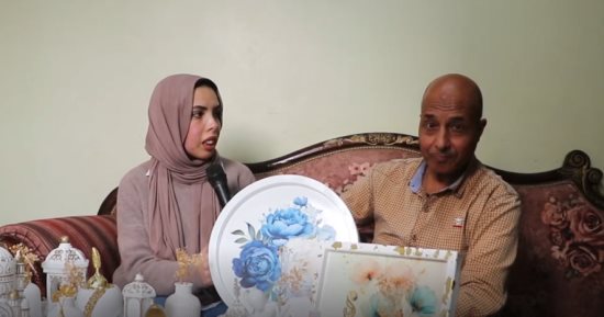 حكاية فتاة أبدعت فى فن الكونكريت بكفر الشيخ.. فوانيس وجداريات أبرز التصاميم