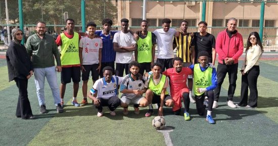 جامعة طنطا تطلق فعاليات دورة كرة القدم الخماسية المخصصة لطلابها الوافدين