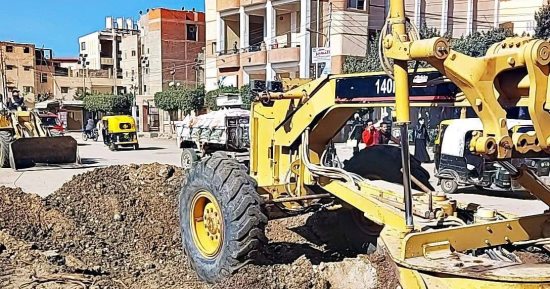 أعمال تطوير شاملة بمدينة بسيون لخلق محاور مرورية جديدة وتسيير الحركة المرورية