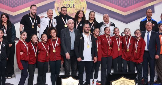 نادى الصيد يحقق إنجازا تاريخيا فى بطولة الدرع العام للجمباز الفنى