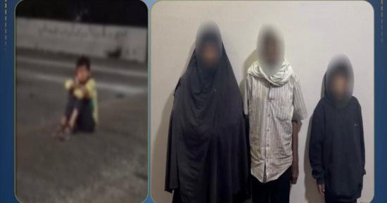 الطفل كشف المستور.. عصابة بابا وماما أجبرته على الجلوس وسط الطريق للتسول