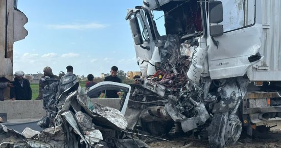 14 جثة و4 أشلاء فى تصادم مروع على محور 30 يونيو فى بورسعيد.. صور