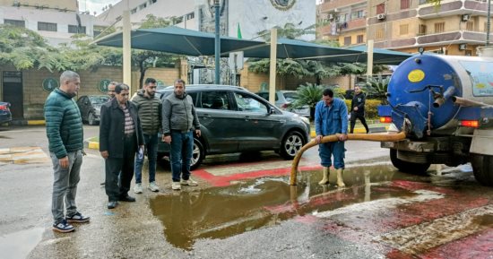 مياه المنوفية: شفط تجمعات مياه الأمطار بمختلف أنحاء المحافظة