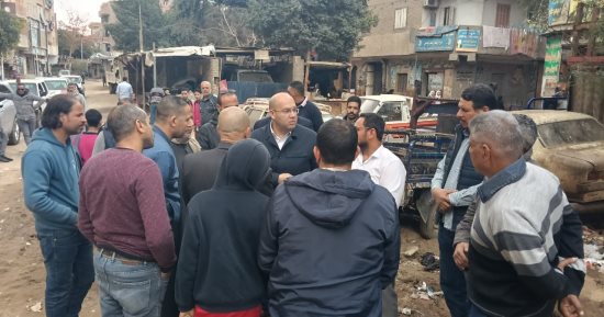 جولة لنائب محافظ الجيزة فى أبو النمرس وعزبة مدكور.. صور