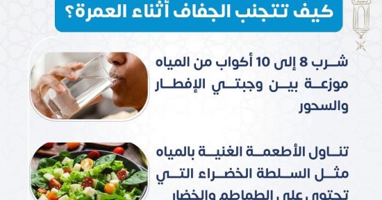وزارة الصحة توضح ارشادات هامة للمعتمرين للحماية من الجفاف