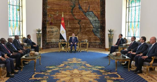 الرئيس السيسى يستقبل كامل إدريس ويؤكد على موقف مصر الثابت فى دعم استقرار السودان