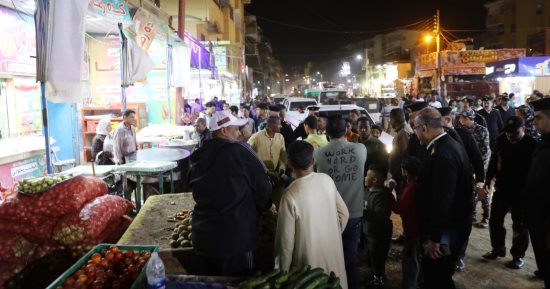 حملات مسائية مكبرة بأسواق وشوراع مدينة أسوان