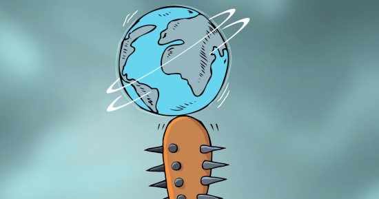 القوى العسكرية تحكم العالم وتتلاعب به.. كاريكاتير اليوم السابع