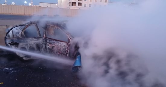 مصرع سائق وإصابة 2 آخرين في حادث تصادم بصحراوي الإسكندرية
