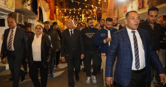 ​محافظ القاهرة يتفقد التجهيزات النهائية لأكبر مائدة إفطار رمضانى بالمطرية