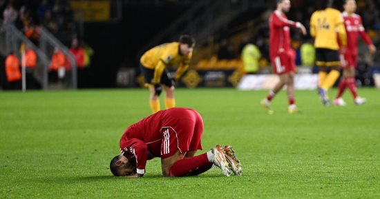 محمد صلاح يسجل فى خسارة ليفربول أمام وولفرهامبتون بالدوري الإنجليزي.. فيديو
