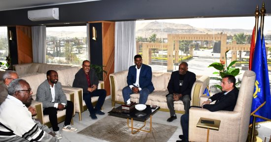 محافظ أسوان يستقبل قيادات وهيئات لدعم التنمية