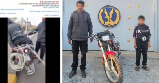 لبيعه والتربح منه.. سقوط المتهمين بتعذيب وسحل "كلب" خلف دراجة نارية
