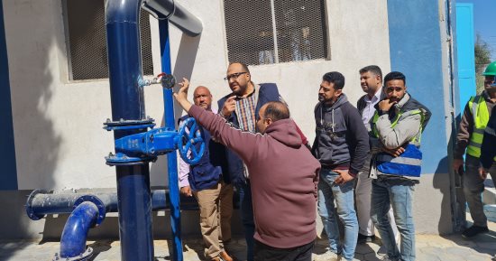 بدء تشغيل محطة مياه صديق المنشاوى بمركز دار السلام بسوهاج