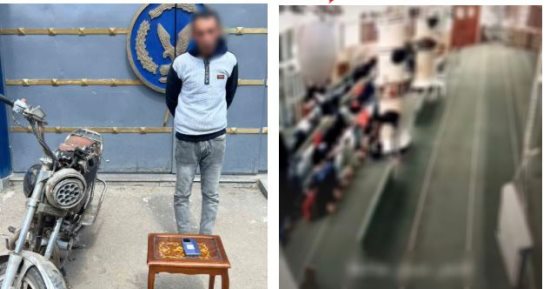 سرق الهاتف وهرب بموتوسيكل مسروق.. الأمن يضبط لص المصلين فى مسجد
