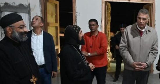 محافظ جنوب سيناء يتفقد كنيسة كيرياليسون بنويبع.. فيديو