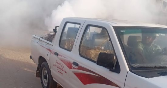 صحة الأقصر تعلن تنفيذ حملات مكافحة الحشرات الطائرة والهاموش بجهاز الضباب