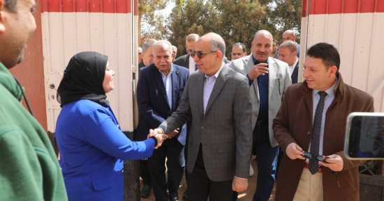 محافظ المنيا يتفقد مدرسة اللواء فاروق طه الثانوية المشتركة بقرية بنى عبيد