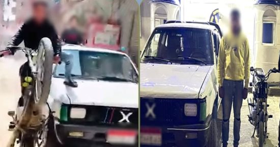 كانوا بيلعبوا.. سقوط شابين قاما بحركات استعراضية بشوارع الشرقية