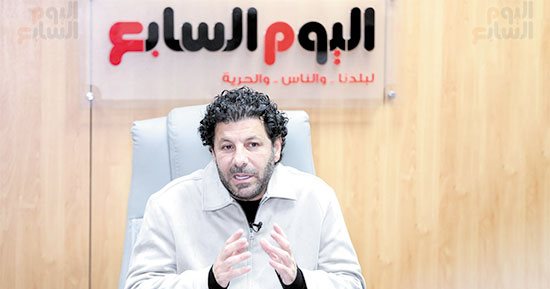 إياد نصار لـ اليوم السابع: كسرنا السردية الإسرائيلية بـ صحاب الأرض.. وانحزنا للإنسان فى غزة.. منة شلبى تعمل بإخلاص شديد والغزاوى محب للحياة ويملك حسا ساخرا.. وردى على تعليق تحدثى باللهجة المصرية كان مقصودا