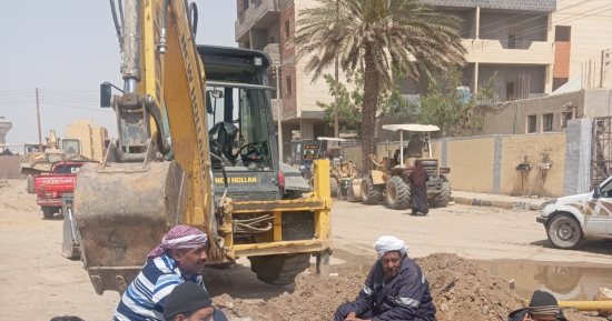 تدخل عاجل لإصلاح كسر خط مياه بمدينة نصر النوبة