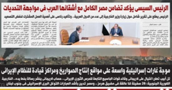 الرئيس السيسى يؤكد تضامن مصر الكامل مع أشقائها العرب فى مواجهة التحديات.. غدا بـ"اليوم السابع"