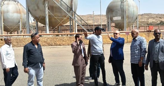 محافظ أسوان يوفد لجنة لتفقد مصنع بوتاجاز سلوا