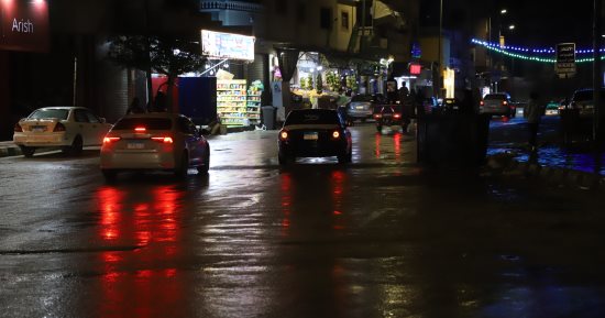 هطول أمطار على مدن شمال سيناء فى ثانى أيام عيد الفطر المبارك.. صور